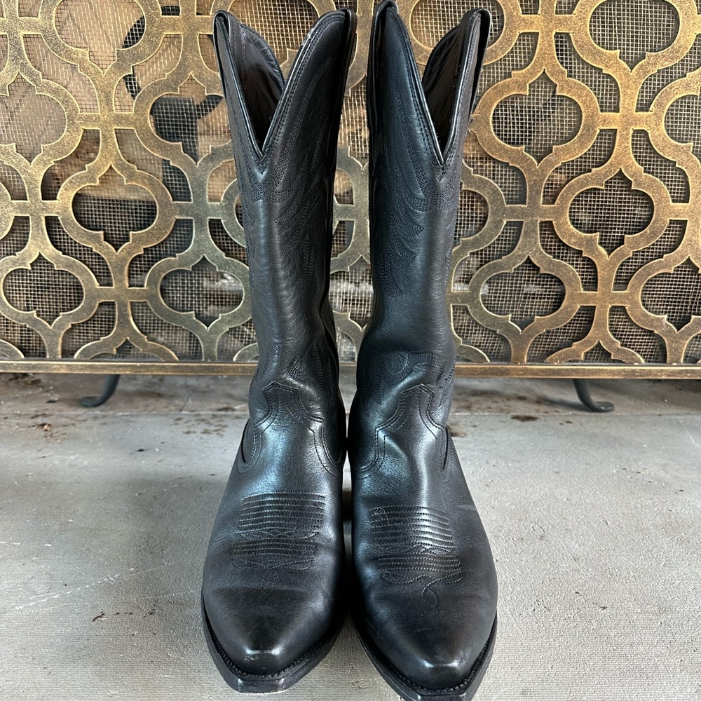 Tecovas Black Heeled Boots